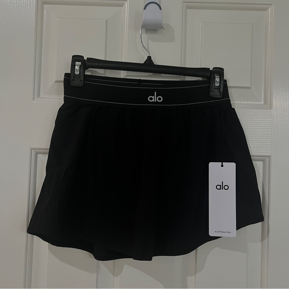 ALO Yoga Black Match Point Tennis Skirt Size S (New with Tag, Never Worn)